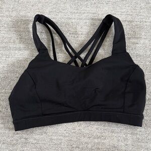 Lululemon Free to Be Serene Women's Black Strappy Sports Bra